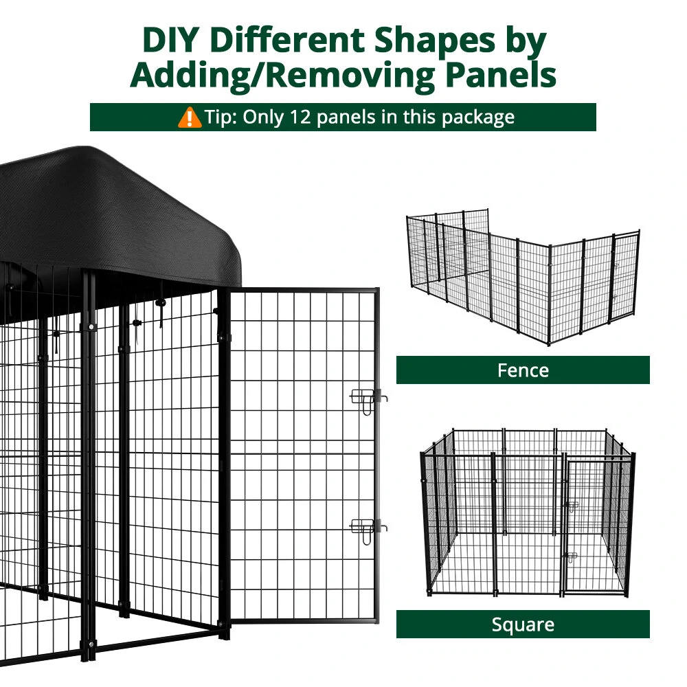 (image for) PawGiant Oversized Large Dog Kennel Outdoor Anti-UV Dog Playpen House Fence Pet Crate US